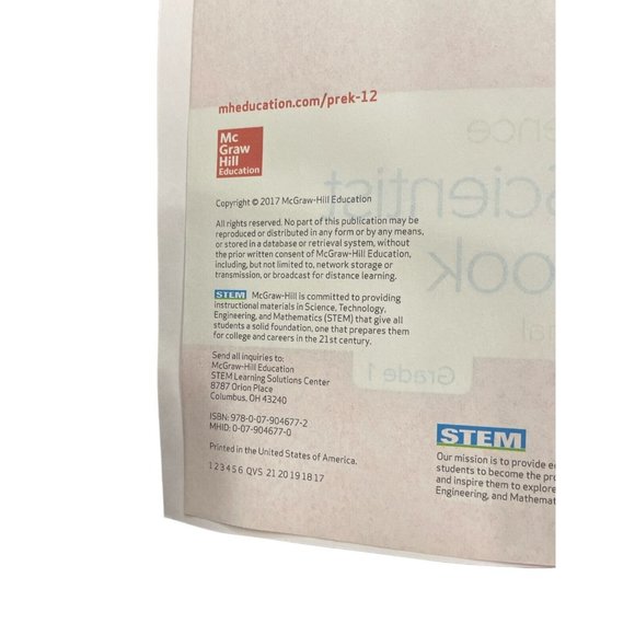 Inspire Science Be a Scientist Grade 1 2017 TN Homeschool Student Journal - Picture 3 of 4